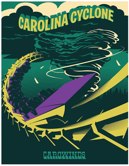 Carowinds Carolina Cyclone Poster