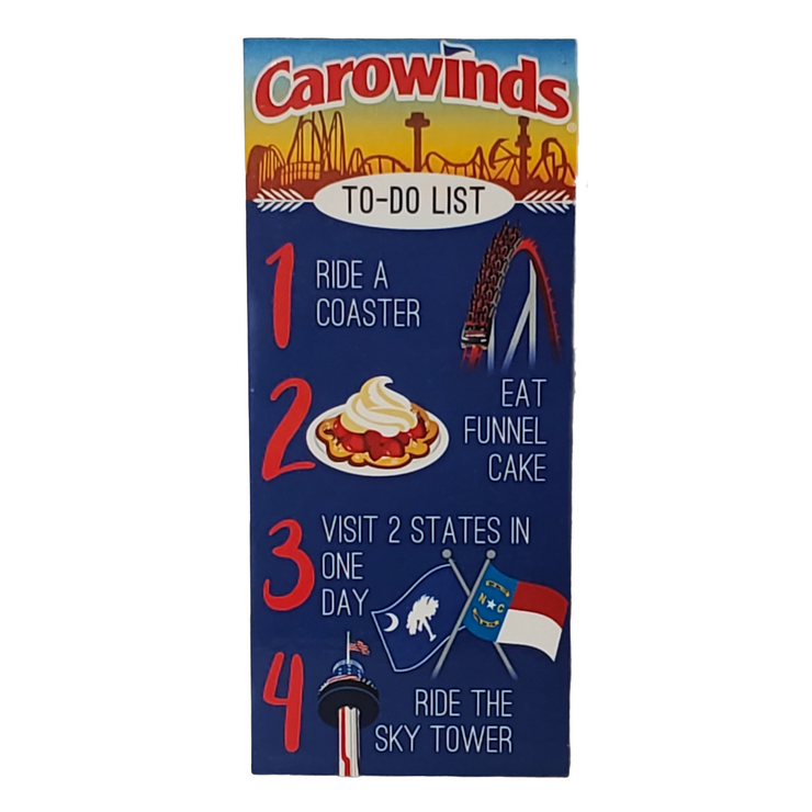 Carowinds To-Do List Magnet